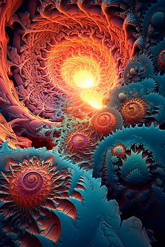 Fantasy of futuristic sun symbol and architecture. AI Generated. Architecture Print